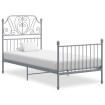 Estructura de cama de metal gris 100x200 cm