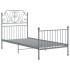 Estructura de cama de metal gris 100x200