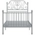 Estructura de cama de metal gris 100x200