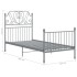 Estructura de cama de metal gris 100x200