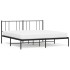 Estructura de cama con cabecero metal negro 180x200