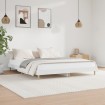 Estructura de cama madera contrachapada blanca 150x200 cm