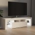 Mueble de TV con luces LED blanco brillante 140x36,5x40