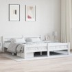 Estructura de cama de madera maciza de pino blanca 180x200 cm