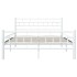 Estructura de cama de metal blanco 120x200