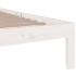 Estructura de cama madera maciza blanca 100x200