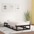 Estructura cama madera maciza individual negro 75x190