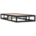 Estructura cama madera maciza individual negro 75x190