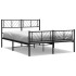 Estructura de cama cabecero y estribo metal negro 140x190