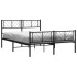 Estructura de cama cabecero y estribo metal negro 140x190