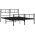 Estructura de cama cabecero y estribo metal negro 140x190