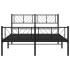 Estructura de cama cabecero y estribo metal negro 140x190