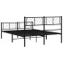 Estructura de cama cabecero y estribo metal negro 140x190