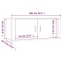 Muebles para TV de pared 2 uds blanco brillante 100x34,5x40