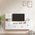 Set de muebles de TV 5 pzas madera contrachapada blanco