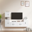 Set de muebles de TV 5 pzas madera contrachapada blanco brillo