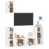 Set de muebles de TV 5 pzas madera contrachapada blanco