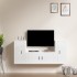 Set de muebles de TV 3 pzas madera contrachapada blanco