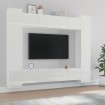 Set de muebles de TV 8 pzas madera contrachapada blanco brillo