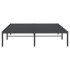 Estructura de cama de metal negro 150x200