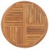 Superficie de mesa redonda madera maciza de teca 2,5 cm 90