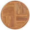 Superficie de mesa redonda madera maciza de teca 2,5 cm 90 cm