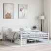 Estructura de cama de metal blanca 160x200 cm