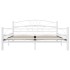 Estructura de cama de metal blanca 160x200