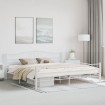 Estructura de cama de metal blanco 200x200 cm