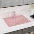 Lavabo de lujo con grifo cerámica 60x46 cm rosa