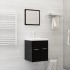 Lavabo empotrado con grifo cerámica blanco 42x39x18