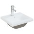 Lavabo empotrado con grifo cerámica blanco 42x39x18