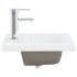 Lavabo empotrado con grifo cerámica blanco 42x39x18