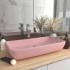 Lavabo de lujo rectangular de cerámica rosa mate 71x38