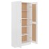 Librería de madera de ingeniería blanco 82,5x30,5x185,5