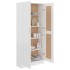 Librería de madera de ingeniería blanco 82,5x30,5x185,5