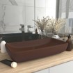 Lavabo de lujo cerámica rectangular marrón oscuro mate 71x38 cm