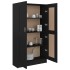 Armario de libros madera contrachapada negro 82,5x30,5x150