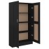 Armario de libros madera contrachapada negro 82,5x30,5x150