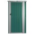 Cobertizo de jardín acero galvanizado verde 118,5x97x209,5