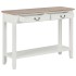 Mesa consola de madera blanco 110x35x80