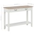 Mesa consola de madera blanco 110x35x80