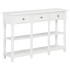 Mesa consola de MDF blanca 120x30x76