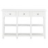 Mesa consola de MDF blanca 120x30x76