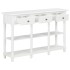 Mesa consola de MDF blanca 120x30x76