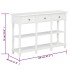 Mesa consola de MDF blanca 120x30x76