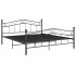 Estructura de cama de metal negra 160x200