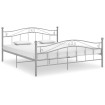 Estructura de cama de metal gris 160x200 cm