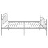 Estructura de cama de metal gris 160x200