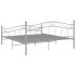 Estructura de cama de metal gris 160x200